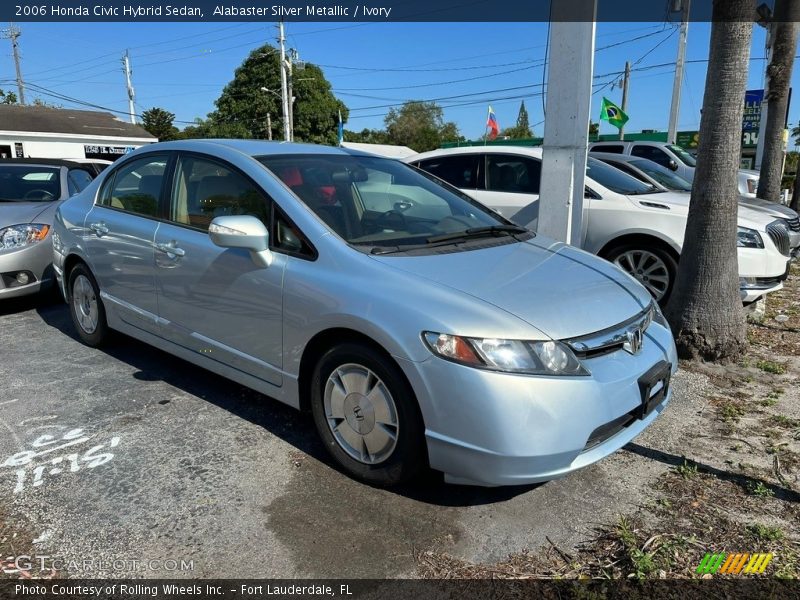 Alabaster Silver Metallic / Ivory 2006 Honda Civic Hybrid Sedan