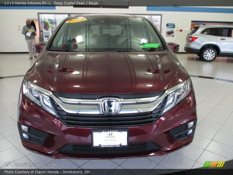 Deep Scarlet Pearl / Beige 2019 Honda Odyssey EX-L