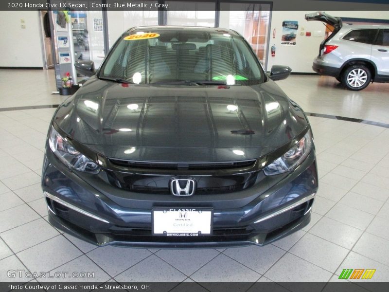 Cosmic Blue Metallic / Gray 2020 Honda Civic LX Sedan