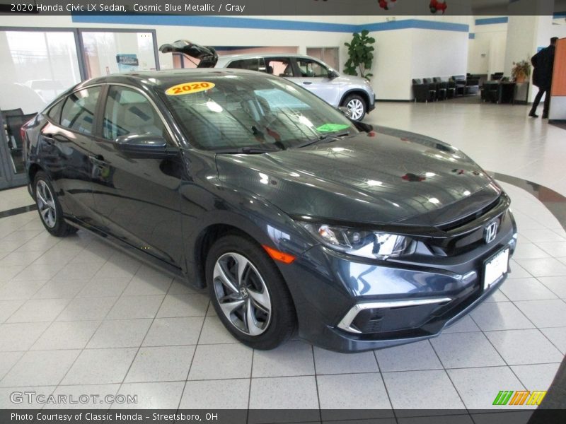 Cosmic Blue Metallic / Gray 2020 Honda Civic LX Sedan