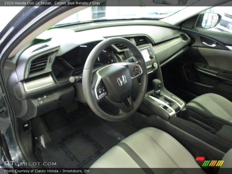 Cosmic Blue Metallic / Gray 2020 Honda Civic LX Sedan