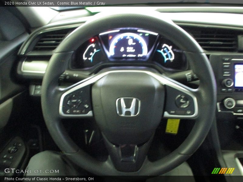Cosmic Blue Metallic / Gray 2020 Honda Civic LX Sedan
