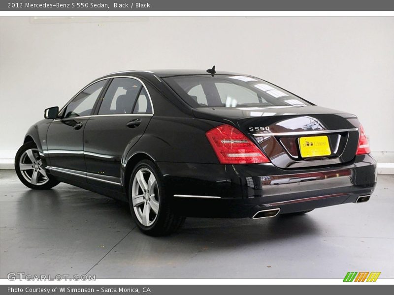 Black / Black 2012 Mercedes-Benz S 550 Sedan