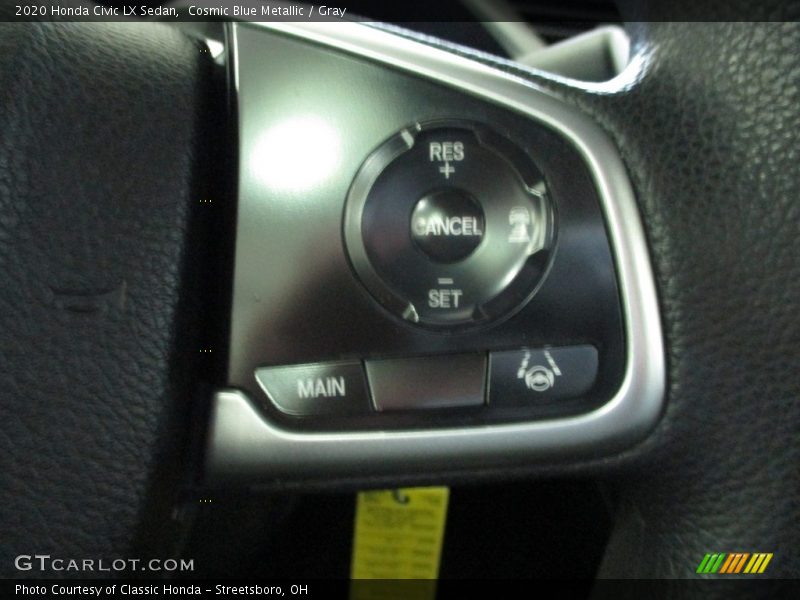 Cosmic Blue Metallic / Gray 2020 Honda Civic LX Sedan