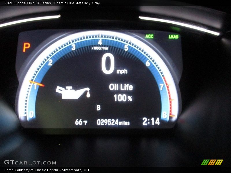 Cosmic Blue Metallic / Gray 2020 Honda Civic LX Sedan