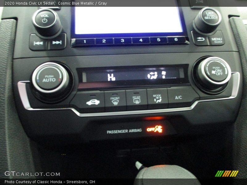 Cosmic Blue Metallic / Gray 2020 Honda Civic LX Sedan