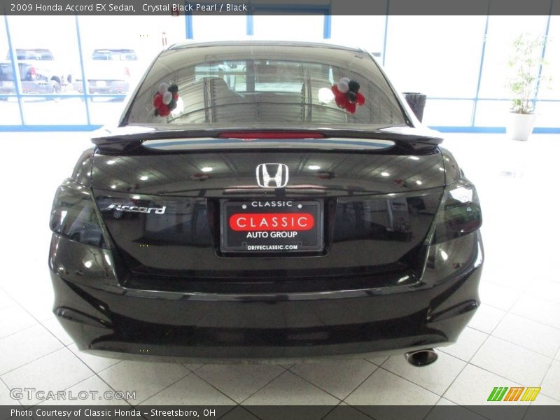 Crystal Black Pearl / Black 2009 Honda Accord EX Sedan