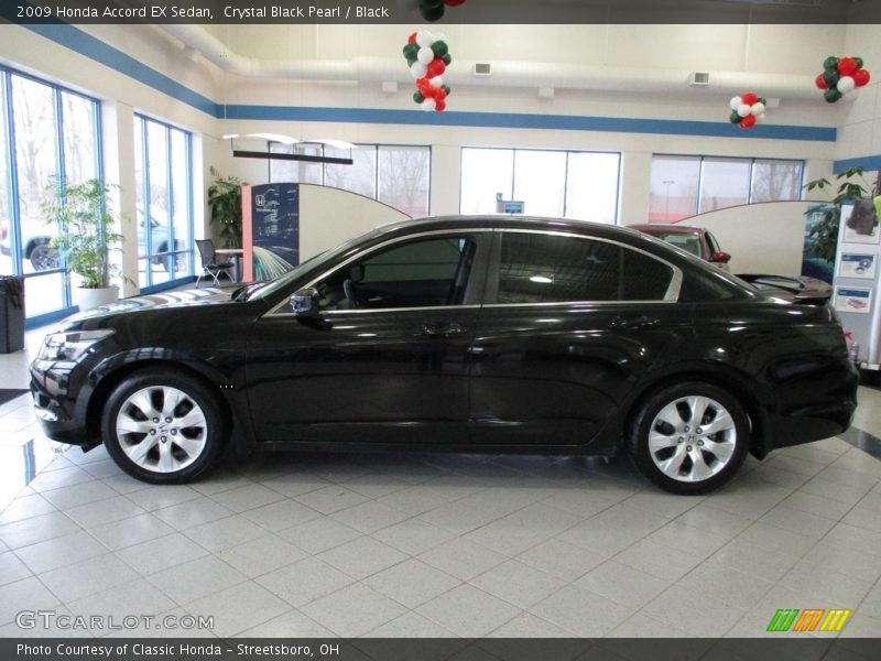 Crystal Black Pearl / Black 2009 Honda Accord EX Sedan