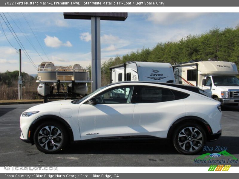 Star White Metallic Tri-Coat / Light Space Gray 2022 Ford Mustang Mach-E Premium eAWD