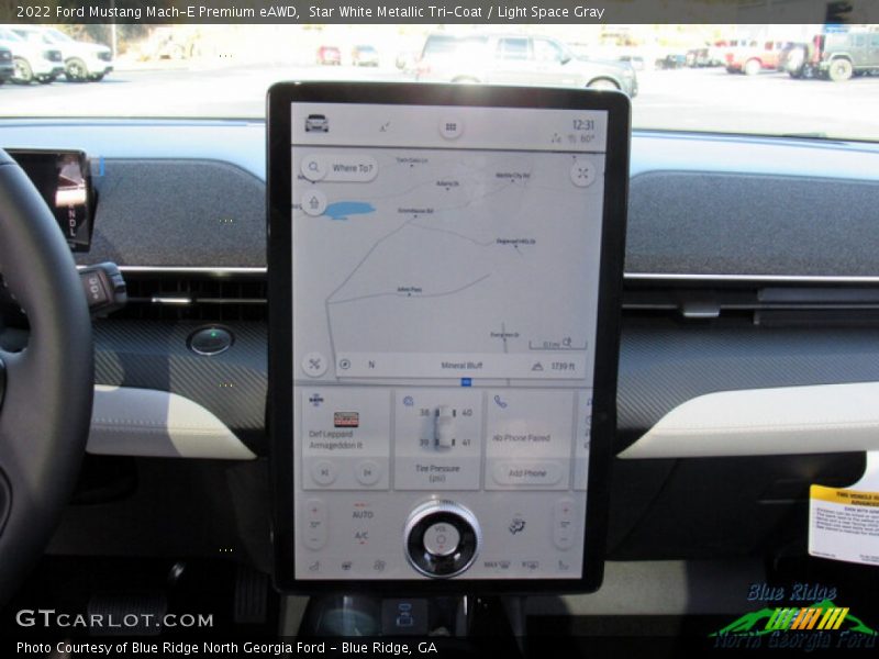 Star White Metallic Tri-Coat / Light Space Gray 2022 Ford Mustang Mach-E Premium eAWD