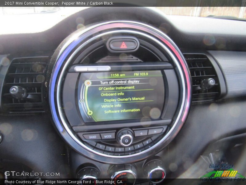 Pepper White / Carbon Black 2017 Mini Convertible Cooper
