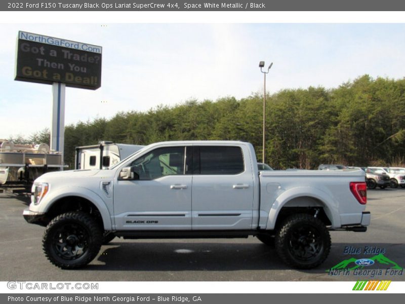 Space White Metallic / Black 2022 Ford F150 Tuscany Black Ops Lariat SuperCrew 4x4