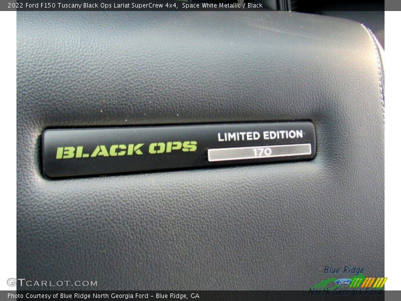 Space White Metallic / Black 2022 Ford F150 Tuscany Black Ops Lariat SuperCrew 4x4