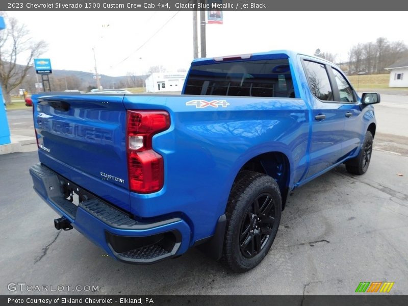 Glacier Blue Metallic / Jet Black 2023 Chevrolet Silverado 1500 Custom Crew Cab 4x4