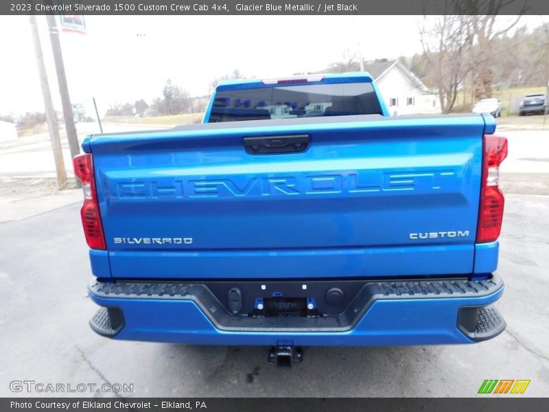 Glacier Blue Metallic / Jet Black 2023 Chevrolet Silverado 1500 Custom Crew Cab 4x4