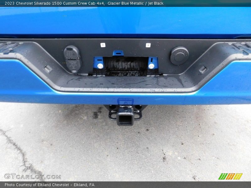 Glacier Blue Metallic / Jet Black 2023 Chevrolet Silverado 1500 Custom Crew Cab 4x4
