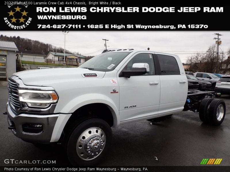 Bright White / Black 2022 Ram 4500 Laramie Crew Cab 4x4 Chassis