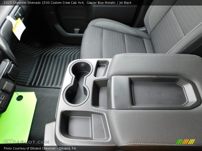 Glacier Blue Metallic / Jet Black 2023 Chevrolet Silverado 1500 Custom Crew Cab 4x4
