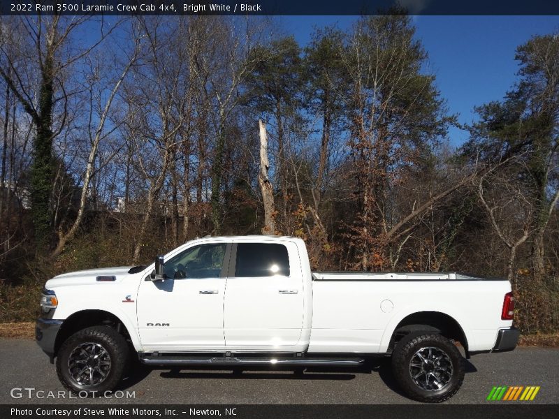 Bright White / Black 2022 Ram 3500 Laramie Crew Cab 4x4