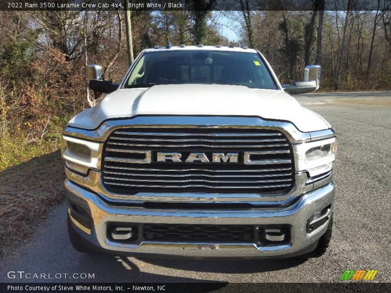 Bright White / Black 2022 Ram 3500 Laramie Crew Cab 4x4