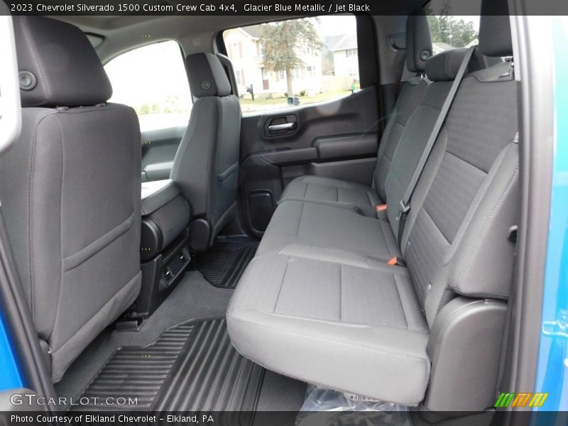 Glacier Blue Metallic / Jet Black 2023 Chevrolet Silverado 1500 Custom Crew Cab 4x4