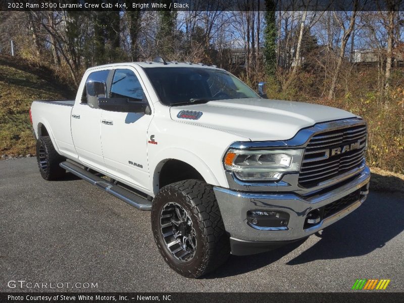 Bright White / Black 2022 Ram 3500 Laramie Crew Cab 4x4