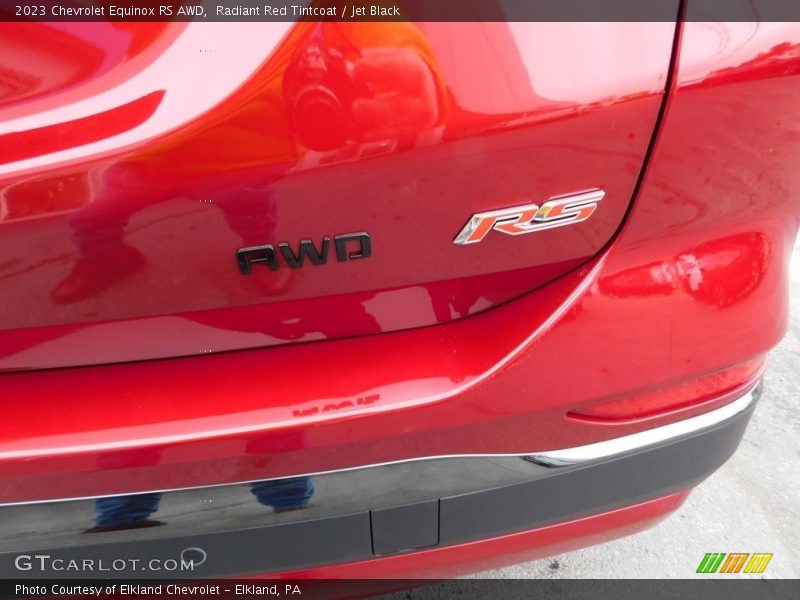 Radiant Red Tintcoat / Jet Black 2023 Chevrolet Equinox RS AWD