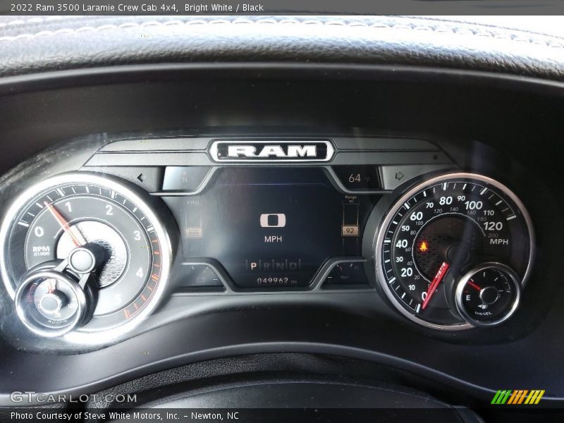 Bright White / Black 2022 Ram 3500 Laramie Crew Cab 4x4