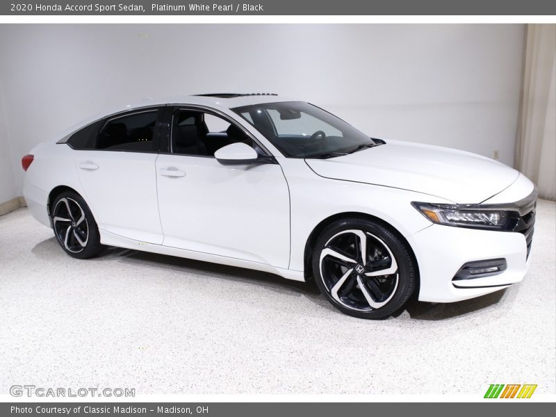 Platinum White Pearl / Black 2020 Honda Accord Sport Sedan