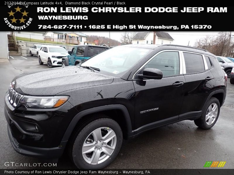 Diamond Black Crystal Pearl / Black 2022 Jeep Compass Latitude 4x4