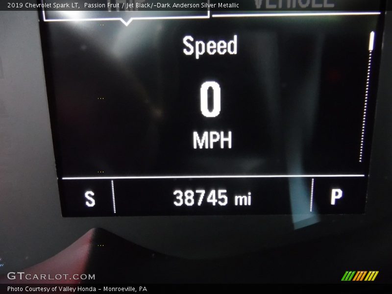 Passion Fruit / Jet Black/­Dark Anderson Silver Metallic 2019 Chevrolet Spark LT