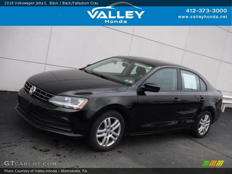 Black / Black/Palladium Gray 2018 Volkswagen Jetta S