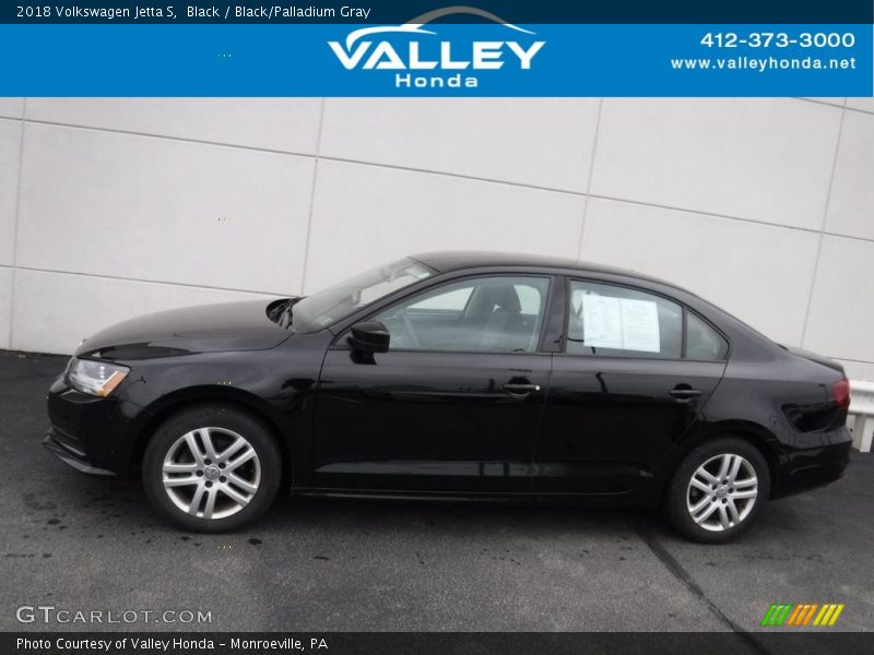Black / Black/Palladium Gray 2018 Volkswagen Jetta S