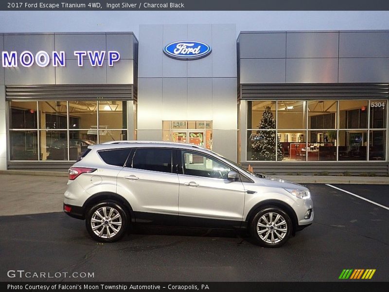 Ingot Silver / Charcoal Black 2017 Ford Escape Titanium 4WD