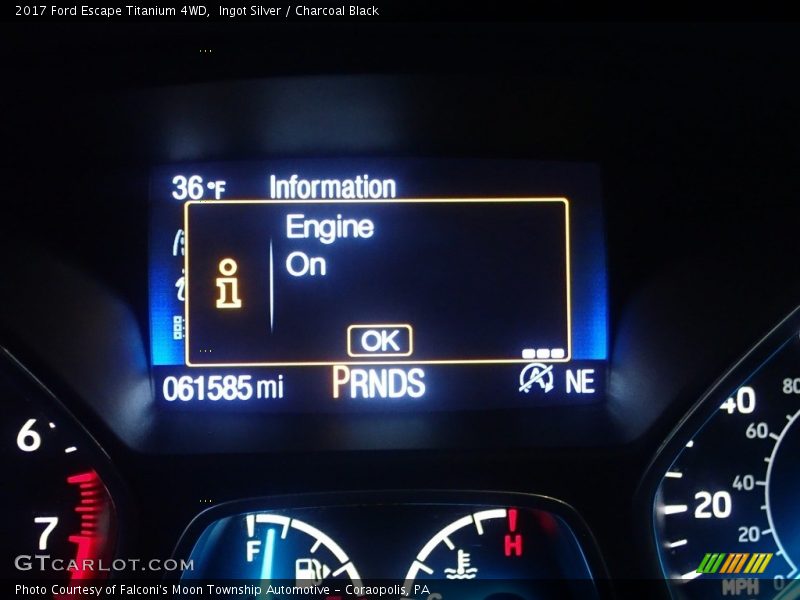 Ingot Silver / Charcoal Black 2017 Ford Escape Titanium 4WD