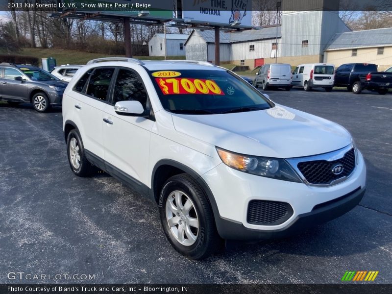 Snow White Pearl / Beige 2013 Kia Sorento LX V6