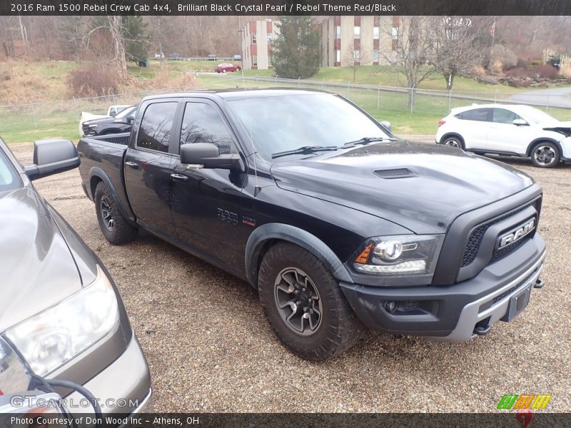 Brilliant Black Crystal Pearl / Rebel Theme Red/Black 2016 Ram 1500 Rebel Crew Cab 4x4