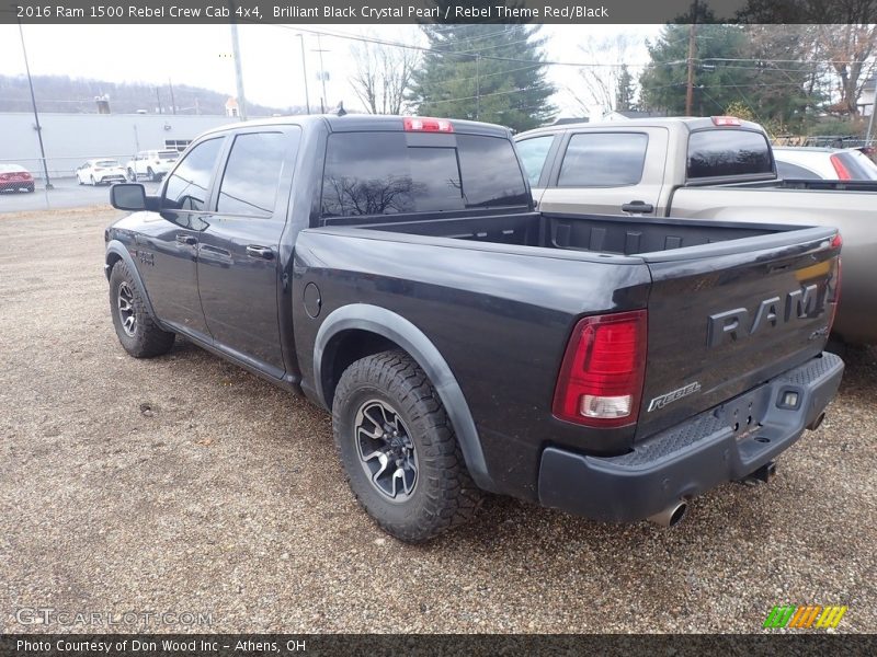 Brilliant Black Crystal Pearl / Rebel Theme Red/Black 2016 Ram 1500 Rebel Crew Cab 4x4