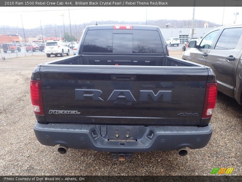 Brilliant Black Crystal Pearl / Rebel Theme Red/Black 2016 Ram 1500 Rebel Crew Cab 4x4