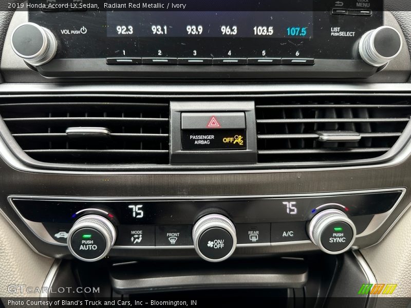 Radiant Red Metallic / Ivory 2019 Honda Accord LX Sedan