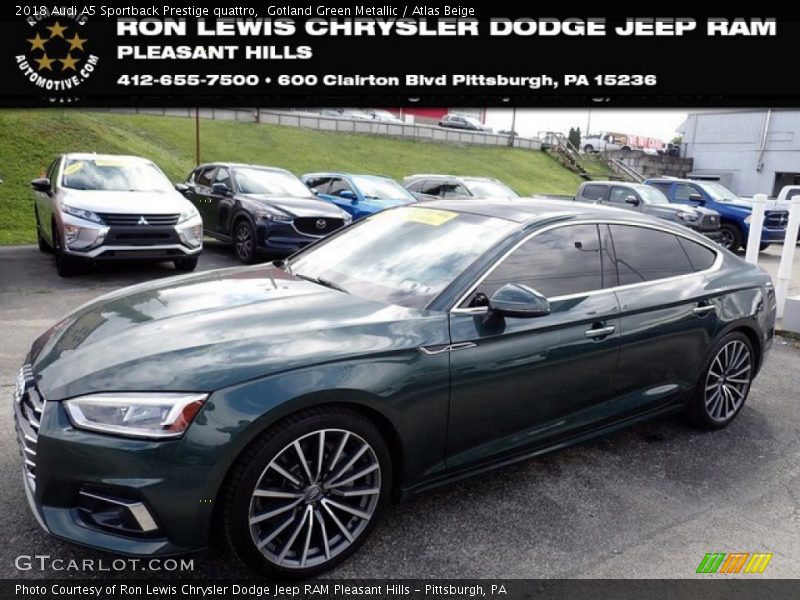 Gotland Green Metallic / Atlas Beige 2018 Audi A5 Sportback Prestige quattro