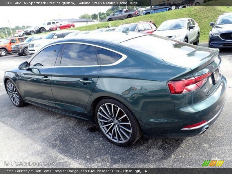 Gotland Green Metallic / Atlas Beige 2018 Audi A5 Sportback Prestige quattro