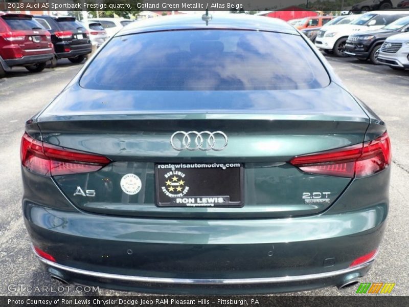 Gotland Green Metallic / Atlas Beige 2018 Audi A5 Sportback Prestige quattro