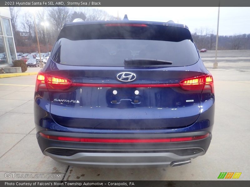 Stormy Sea / Black 2023 Hyundai Santa Fe SEL AWD