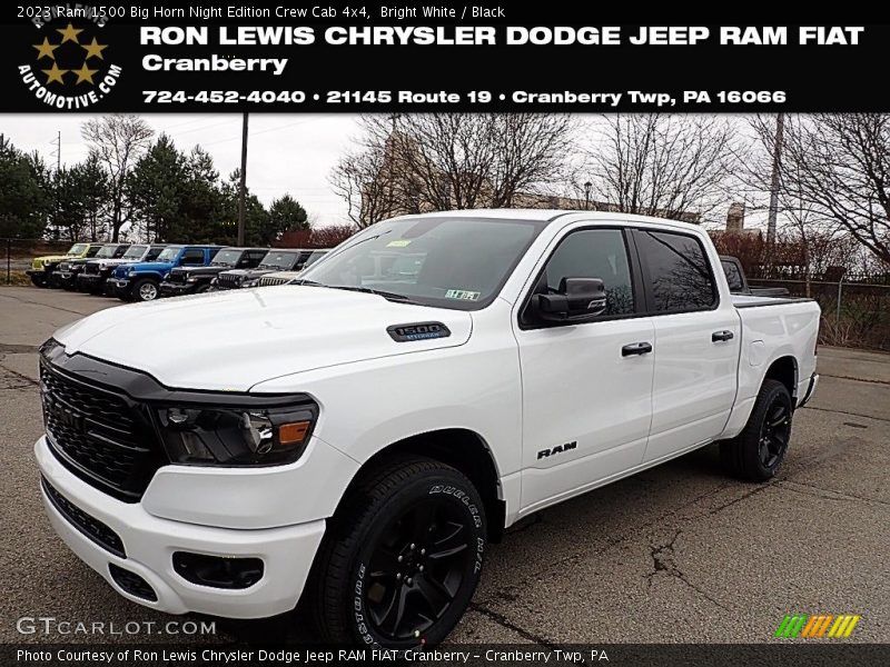 Bright White / Black 2023 Ram 1500 Big Horn Night Edition Crew Cab 4x4