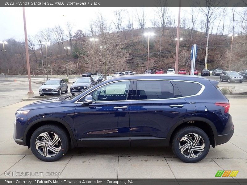 Stormy Sea / Black 2023 Hyundai Santa Fe SEL AWD