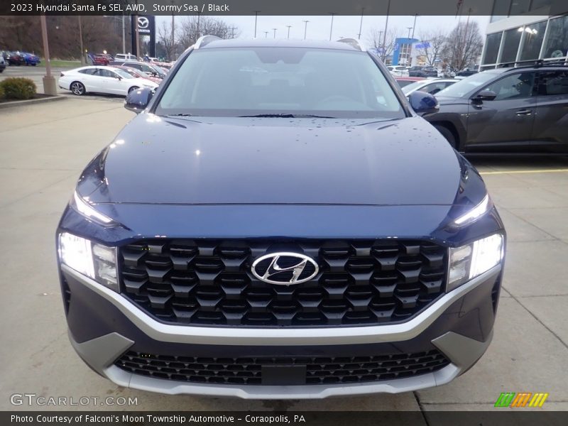 Stormy Sea / Black 2023 Hyundai Santa Fe SEL AWD