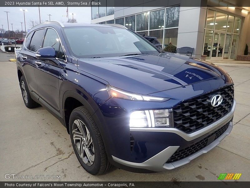 Stormy Sea / Black 2023 Hyundai Santa Fe SEL AWD