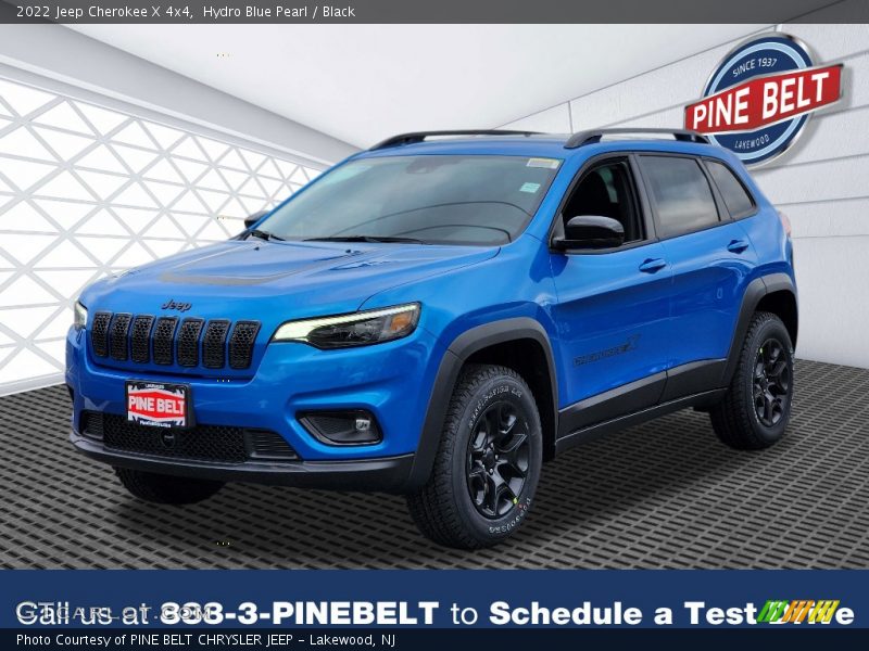 Hydro Blue Pearl / Black 2022 Jeep Cherokee X 4x4