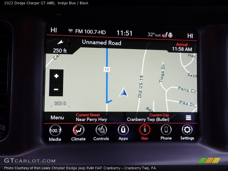 Navigation of 2022 Charger GT AWD
